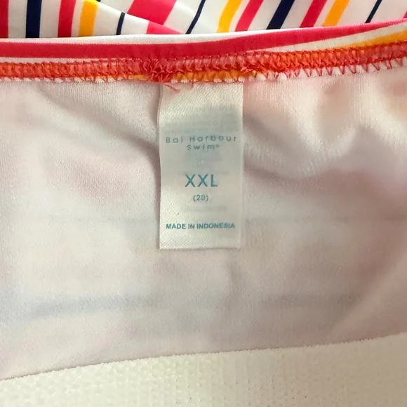 NWT Women's Bal Harbour Ring Striped Tankini Top UPF 50+ Size XXL 20 - Picture 9 of 9